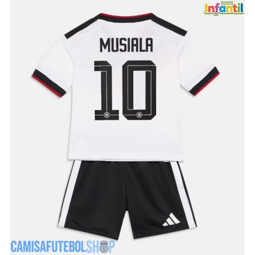 Camisa de time de futebol Alemanha Jamal Musiala #10 Replicas 1º Equipamento Infantil Mundo 2026 Manga Curta (+ Calças curtas)